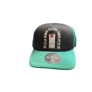 BioWorld Demon Slayer Corps Foam Green Trucker Hat Baseball Cap Anime